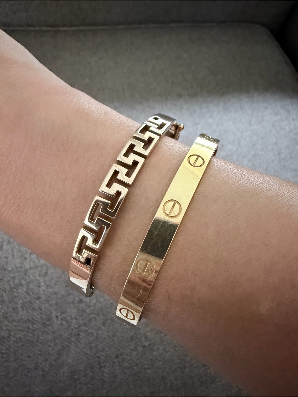 Solid 14k Rose Gold Bangle Bracelet
